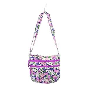 Vera Bradley Trio Zip Hipster Flower Garden Medium Crossbody Bag Shoulder Bag